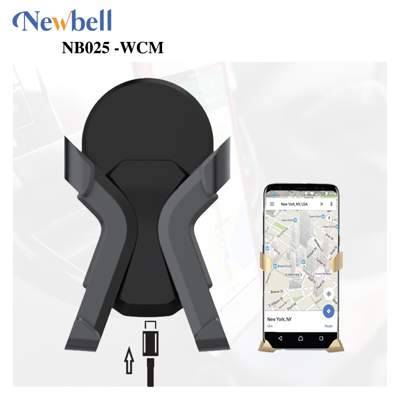 NB025-WCM Air Vent phone mount with Wireless charger