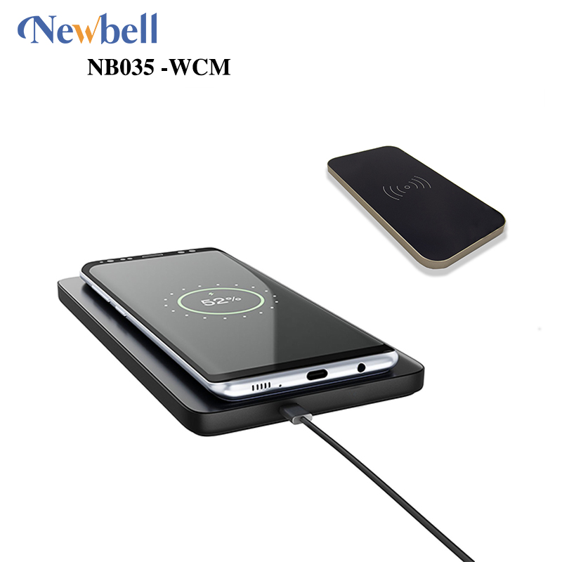 NB035-WCM Portable Wireless charger for iPhone X, iPhone8/8+ and Samsung wireless charging pad
