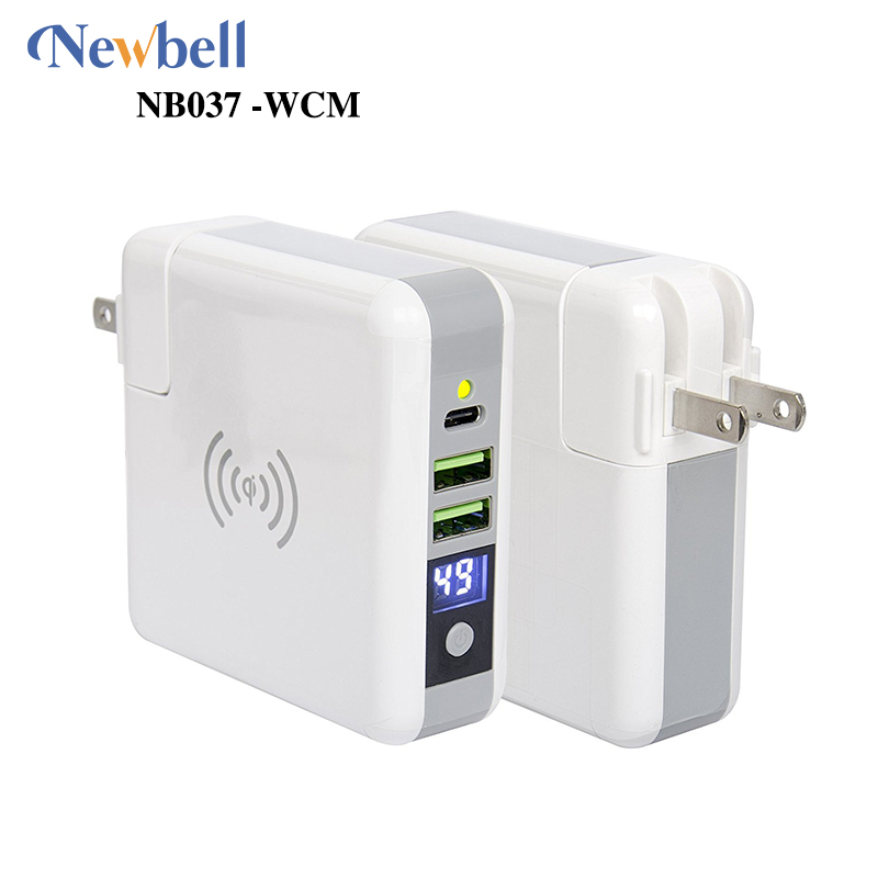 NB037-WCM Portable wireless power bank multi function